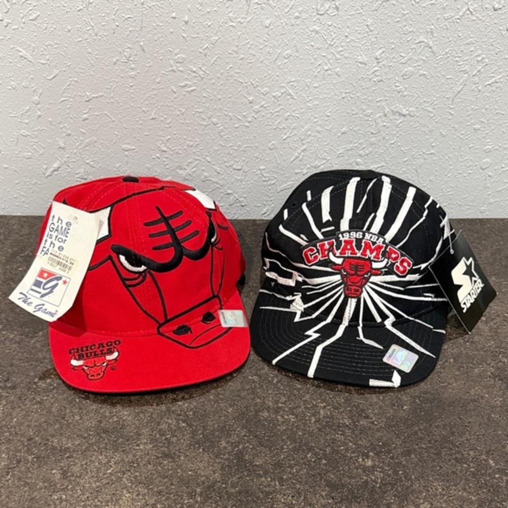 NWT NBA Vintage Chicago Bulls‎ SnapBack Caps 90’s Deadstock Bundle
